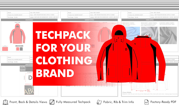 create custom fashion tech packs for apparel brands