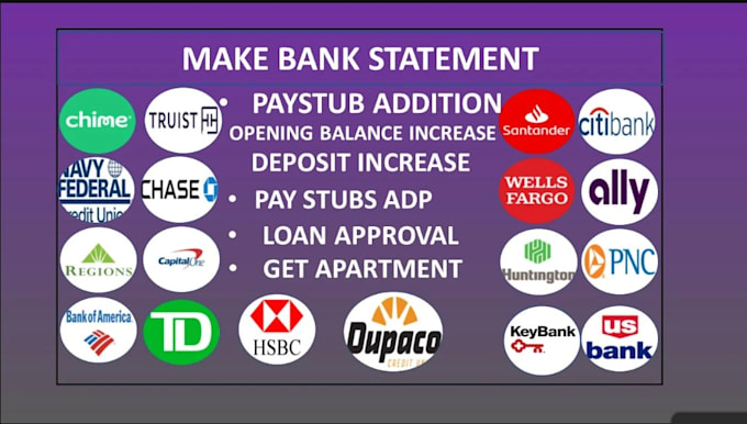 reconcile bank statement and income statement PDF to editable format