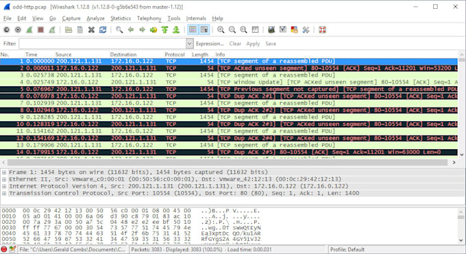 do wireshark pcap analysis and network troubleshooting