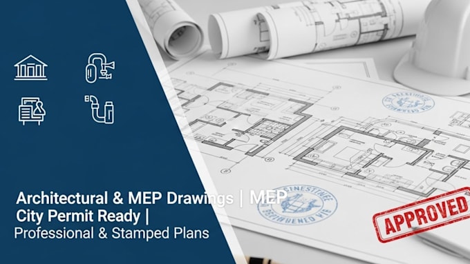 Draw stamp architectural, structural engineering, mep floor plan for ...