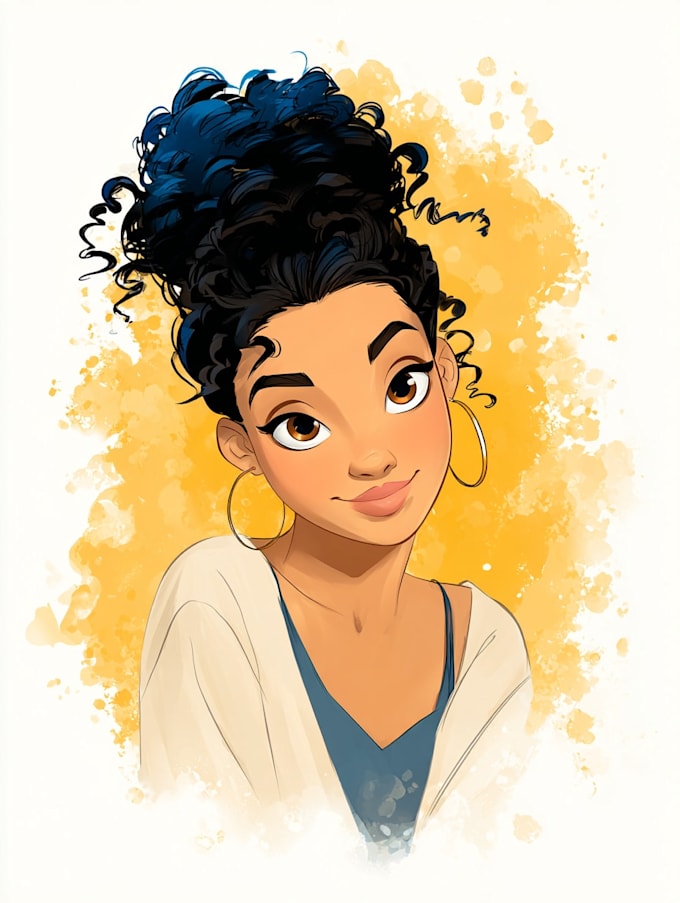draw disney cartoon illustration for you