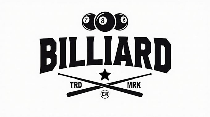 design realistic billiard logo with unlimited revision