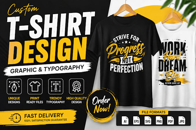 design custom graphic and typography t shirt designs
