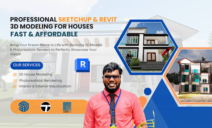 create realistic 3d architectural models and renders using revit and sketchup