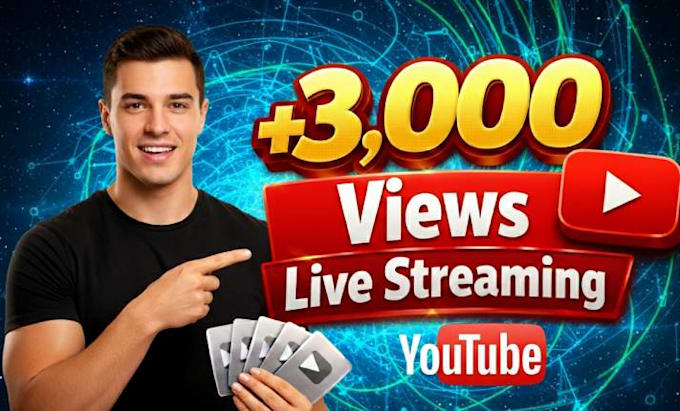 promote your youtube live video 3,000 views