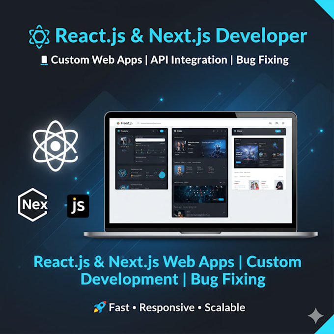 be your react js developer for custom web apps, next js and bug fixing