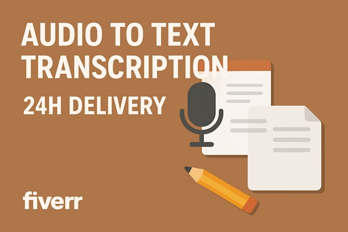 transcript audio to text 24 hour delivery