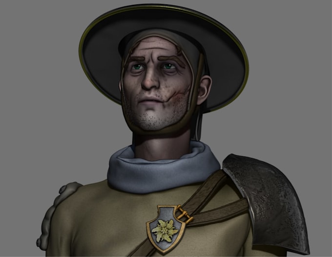a 3d character ready for 3d printing, gaming, production