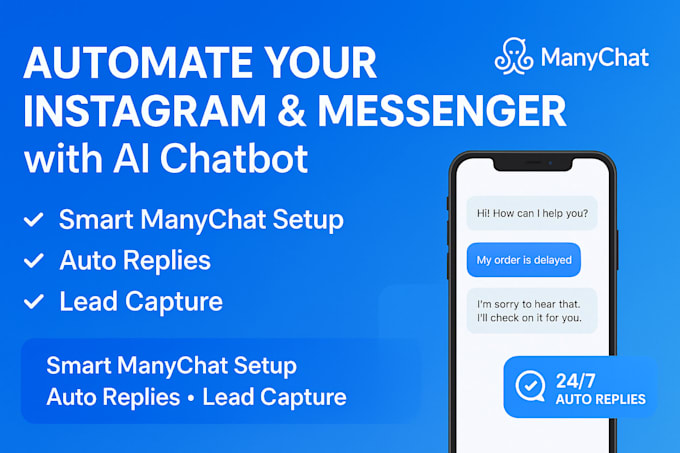 Create ai chatbot for your social media with manychat by Espenita | Fiverr
