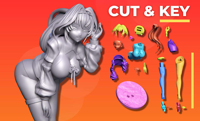 fix, cut and key, and articulate your 3d model for printing