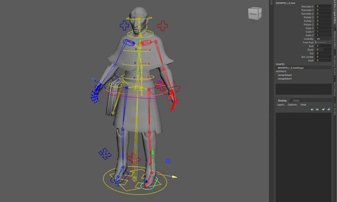 3d Rig Frame Rigging de personagem 3d, rigging blender, rigging maya, rig de ...