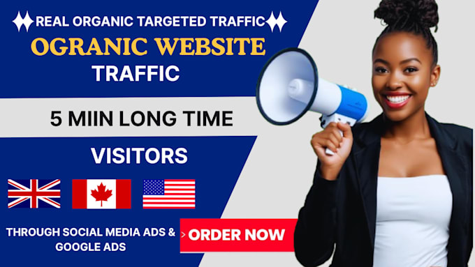 do 5min long time duration organic website traffic promotion