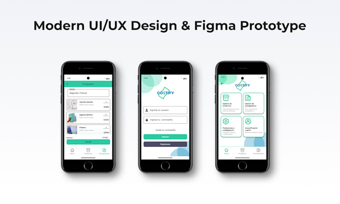 design a clickable figma prototype and UI for your web or mobile app