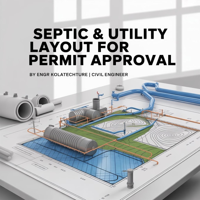 Design septic system layout, utility and drainage plan for site permit ...