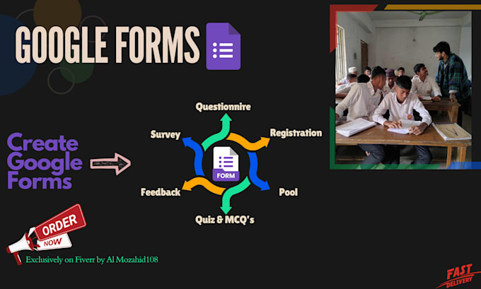 create any types of online survey form using google forms