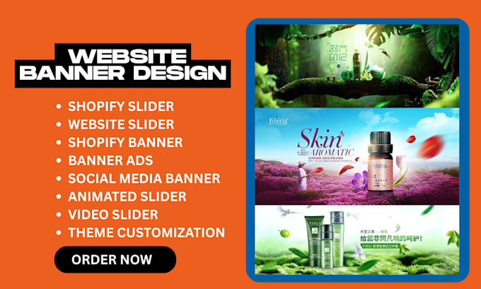 design hero header banner shopify website banner video slider