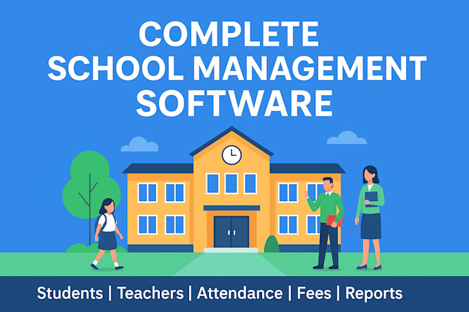create professional school management software for students teachers and fees
