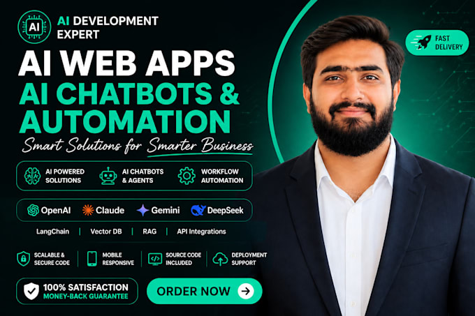build, rebuild or fix custom ai web apps, chatbots, and workflow automation