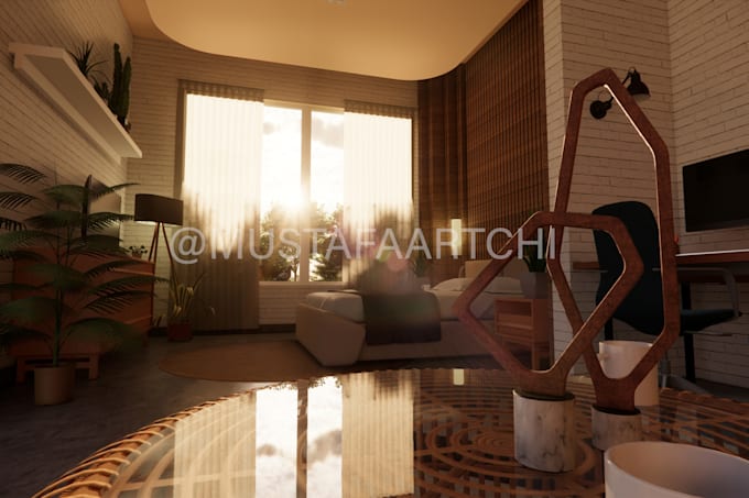 visualize interior spaces and render them