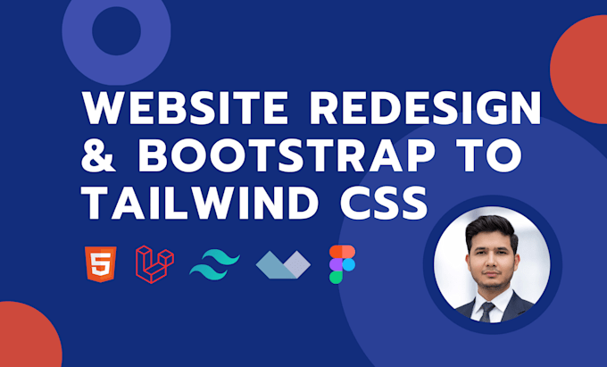 convert bootstrap to tailwind CSS and website redesign