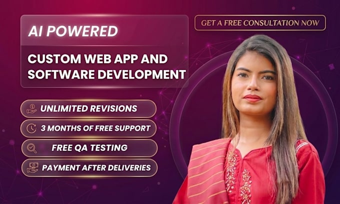 do web app software development saas website ai agent react software developer