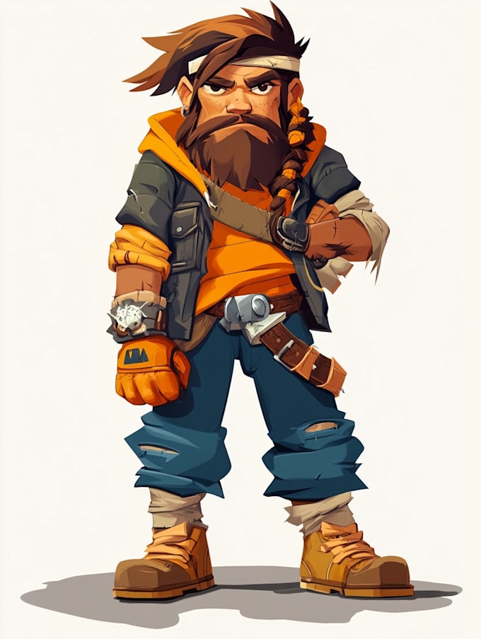 draw 2d game character illustration