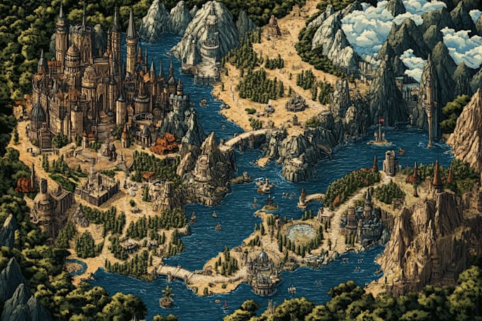 fantasy map design map illustration fantasy map