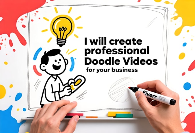 create a custom whiteboard explainer video with unique doodle character