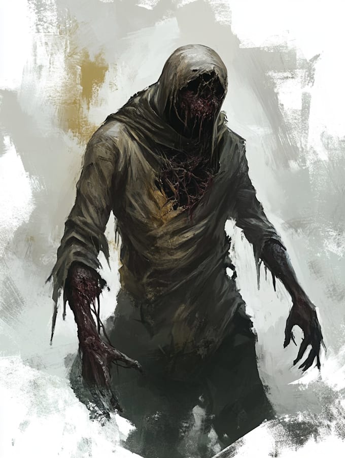 draw horror character illustration