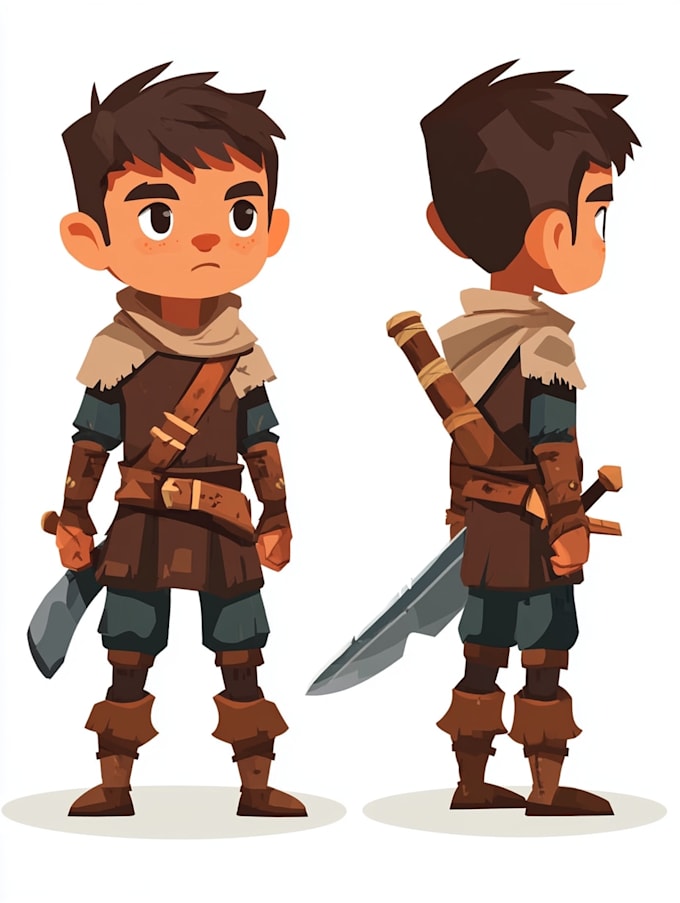 draw 2d game character or 2d game