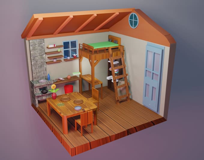 design stylized low poly 3d models for games