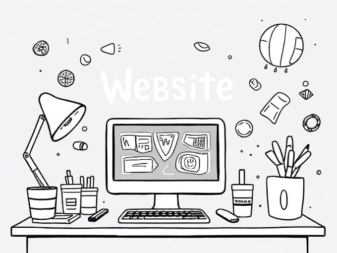 draw doodle illustrations for website, icons