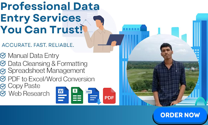 do accurate data entry, copy paste and web research service