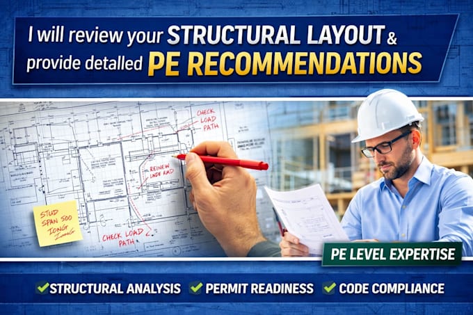 review your structural layout and provide detailed pe recommendations