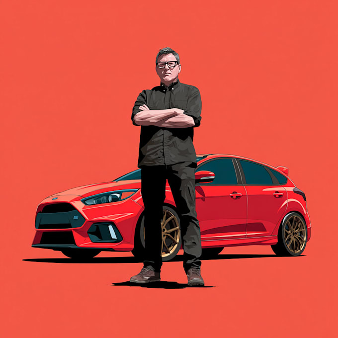 draw your photo awesome car portrait