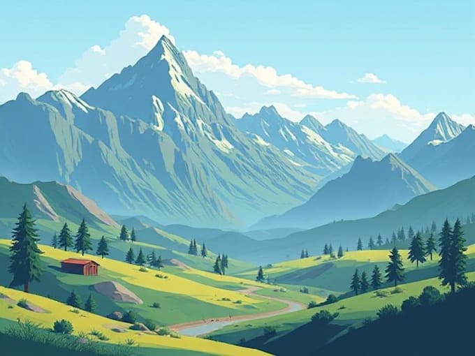 draw potrait and landscape vector art beautifully