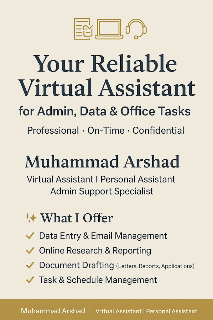 manage data entry, emails, web research and office support