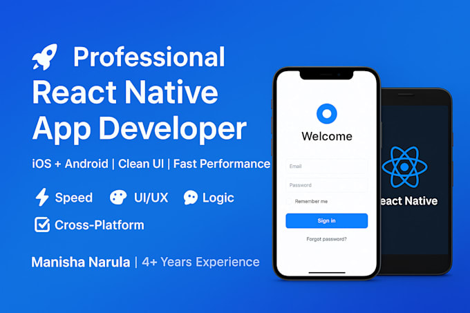 develop professional react native mobile apps for ios and android