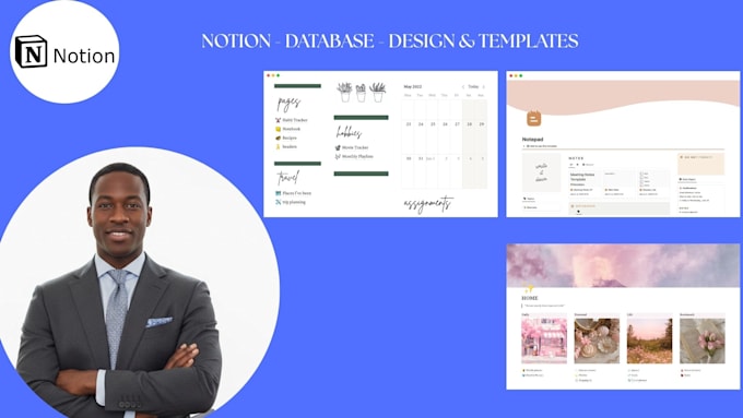 design custom notion template, notion crm, dashboard notion expert