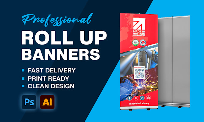 design attractive roll up banner