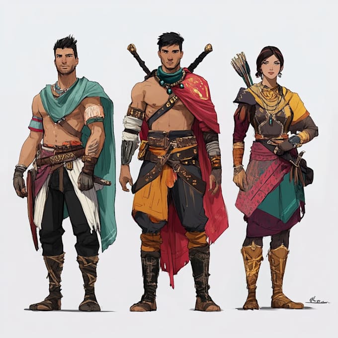 Create character design and concept art by Toshioberts | Fiverr