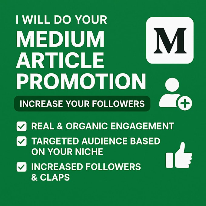 do your medium article promotion,increase your followers
