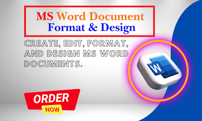 format, edit and design a microsoft word document formatting