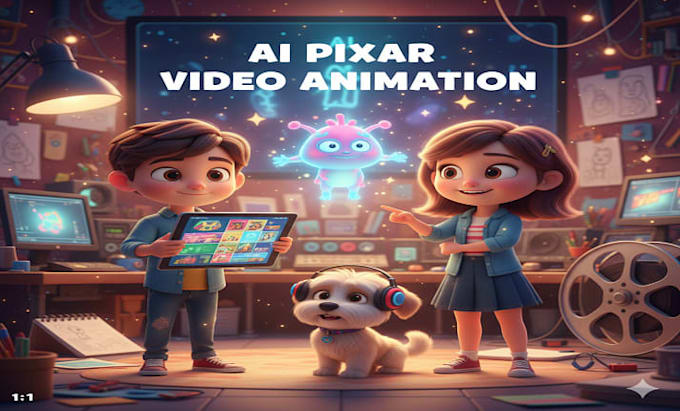 create a premium pixar style 3d animated videos