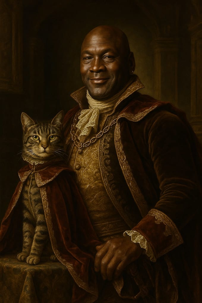 create custom pet and owner portrait