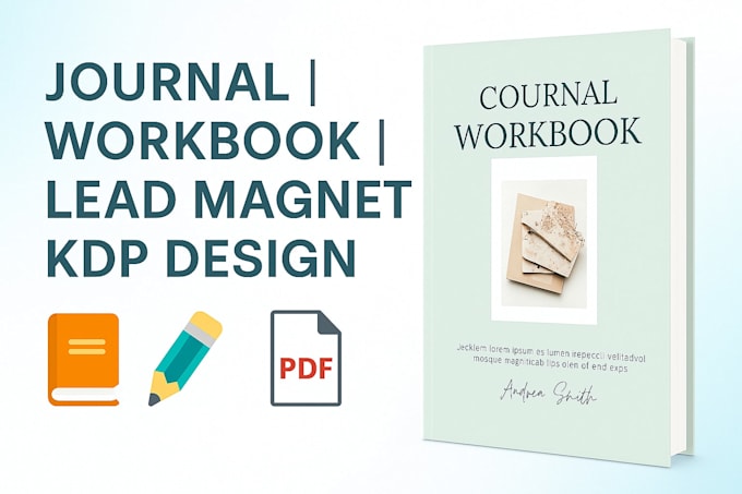 design journal workbook PDF lead magnet for amazon KDP
