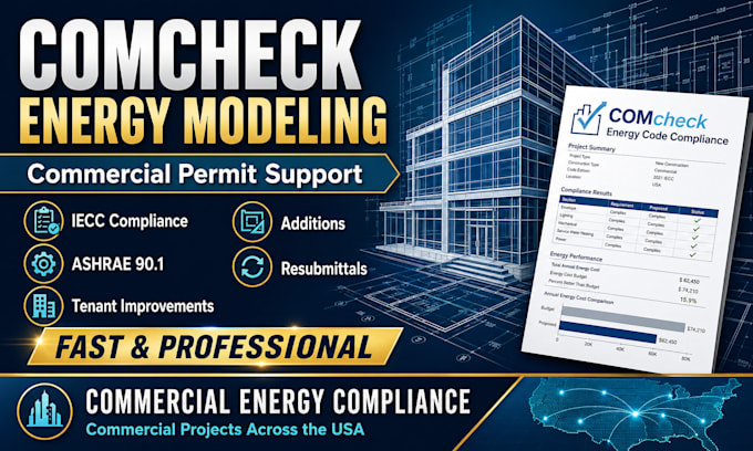 do comcheck energy modeling for commercial permits