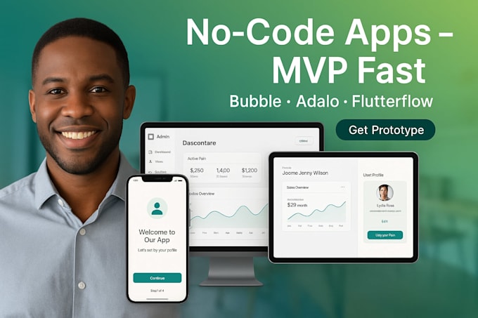 No code mobile web apps bubble adalo flutterflow mvp saas marketplace ...