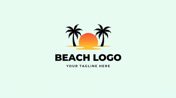 make eye catching beach logo for your company