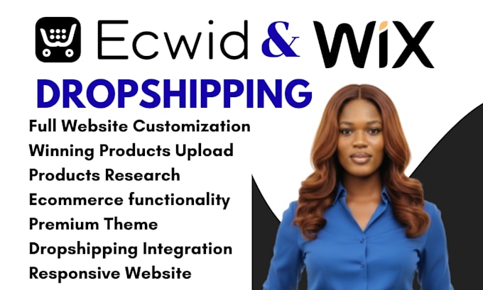 design or redesign ecwid shopify wix dropshipping website via autods and blanka